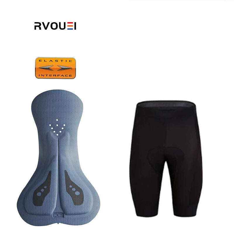 Cuissard sans bretelles RVOUEI couleur 2 (noir) + pad Elastic Interface PARIS HP Men — vue produit fond blanc