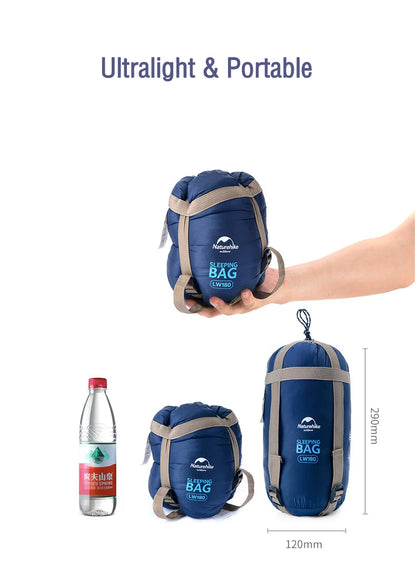 Sac de couchage Naturehike LW180 — 3 saisons, couplable en double, format enveloppe