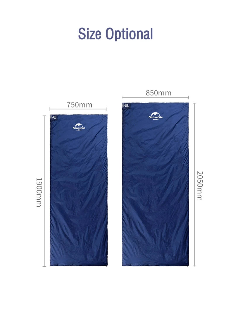 Sac de couchage Naturehike LW180 — 3 saisons, couplable en double, format enveloppe