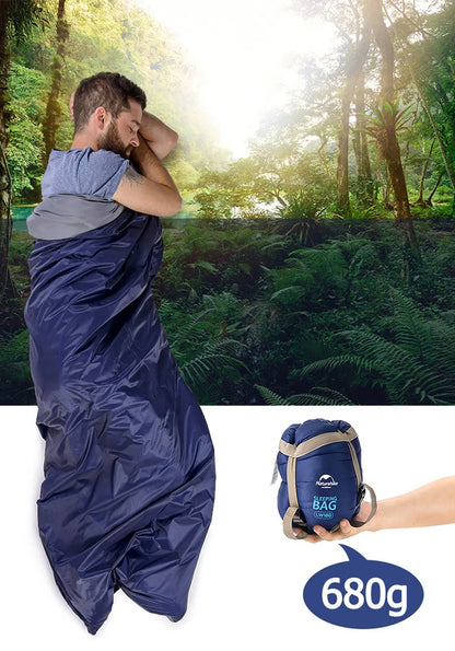Sac de couchage Naturehike LW180 — 3 saisons, couplable en double, format enveloppe
