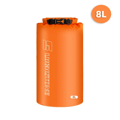 Sac étanche orange 8L — variante Orange 8L, vue de face sur fond blanc