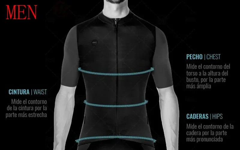 Guide de prise de mensurations homme : poitrine, taille et hanches pour le maillot cyclisme