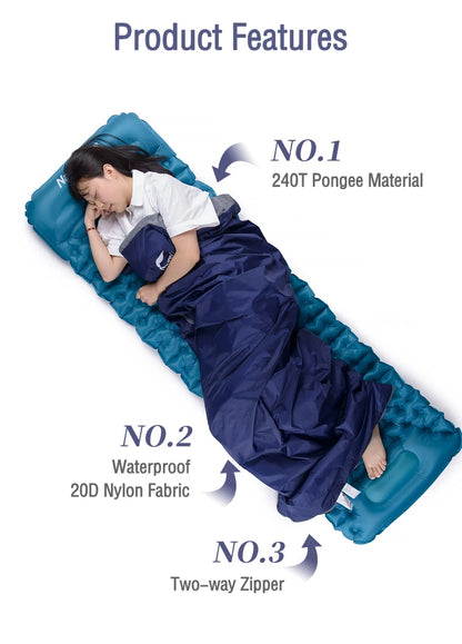 Sac de couchage Naturehike LW180 — 3 saisons, couplable en double, format enveloppe