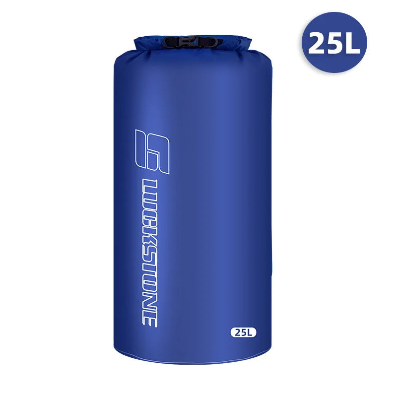 Sac étanche bleu marine 25L — variante Deep Blue 25L, vue de face sur fond blanc
